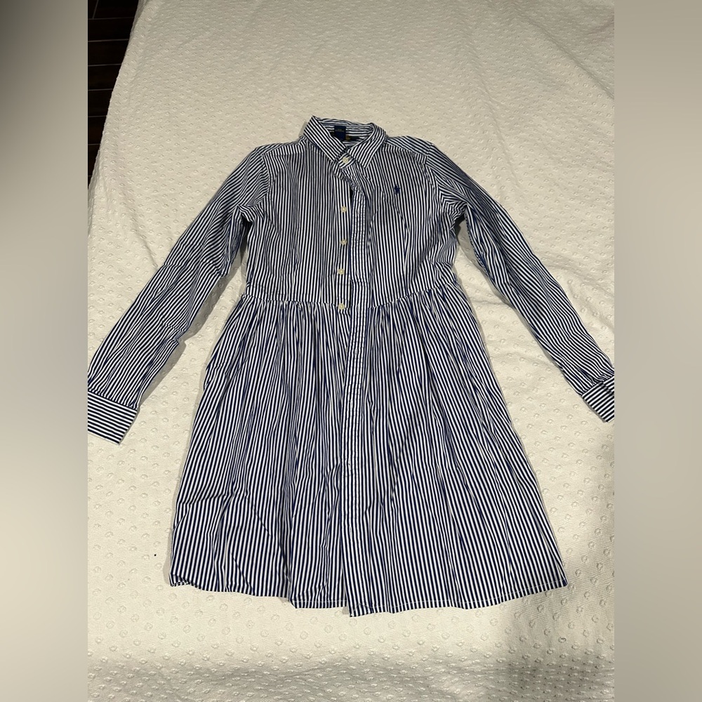 Polo by Ralph Lauren Blue and White Striped Shirt